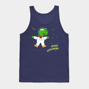 Cute dinosaur astronaut. Tank Top